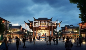 中式古建商業(yè)街效果圖