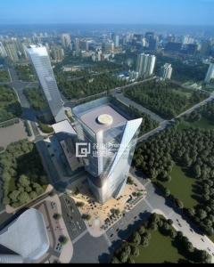 現(xiàn)代高層辦公樓效果圖