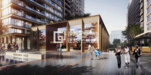 住宅小區(qū)售樓處建筑效果圖