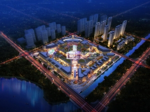 奧特萊斯商業(yè)住宅規(guī)劃效果圖