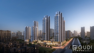 住宅沿街商業(yè)效果圖夜景